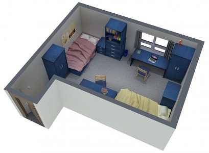Layout of a traditional residence room - style 1