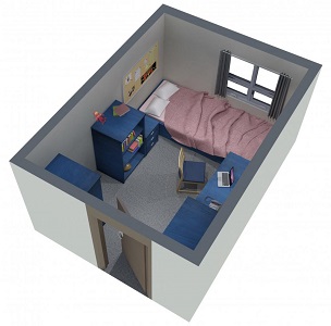 Layout of a traditional residence room - style 2